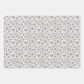 ミニマルエレガントリストニュートラルグレーシック抽象芸術 ラッピングペーパーシート (正面2)