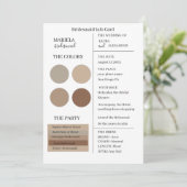 ミニマルエレガントリストニュートラルブライドメイド招待状 招待状 (スタンド正面)