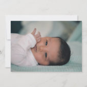 ミニマルエレガントリストハローベビー2フォト誕生 案内状 (裏面)