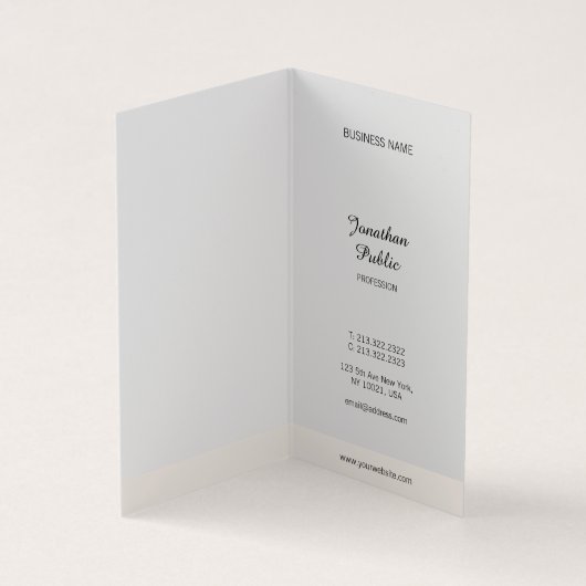 ミニマルエレガントリストハンドスクリプトプロフェッショナルシンプル 名刺 (内部)