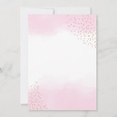 ミニマルエレガントリストバレリーナシューズバーブベビーシャワー サンキューカード (裏面)