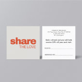 ミニマルエレガントリストパステルはっきりした美しいサロン 紹介カード