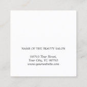 ミニマルエレガントリストパステルはっきりした美容師 スクエア名刺 (裏面)