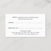 ミニマルエレガントリストパステルスタイリッシュサロン 紹介カード (裏面)