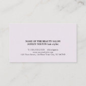 ミニマルエレガントリストパステルフェイク金ゴールド美容師 名刺 (裏面)