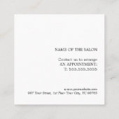 ミニマルエレガントリストパステルベージュグリーンサロンショップ 割引カード (裏面)