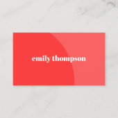 ミニマルエレガントリストパステルレッドホワイトコンサルタント 名刺 (正面)