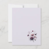 ミニマルエレガントリストパープル牡丹結婚式招待状 招待状 (裏面)