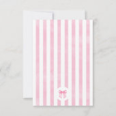 ミニマルエレガントリストピンクボウシャワーサンキューカード サンキューカード (裏面)