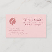 ミニマルエレガントリストピンク美しいプロフェッショナル 名刺 (正面)