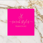 ミニマルエレガントリストピンク金ゴールドヘアスタイリスト コーリングカード