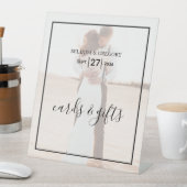 ミニマルエレガントリストフォトウェディングカード&ギフト 台座サイン (インサイチュ)