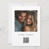 ミニマルエレガントリストフォトデートの保存 招待状 (裏面)