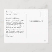 ミニマルエレガントリストフォトホリデーポストカード シーズンポストカード (裏面)