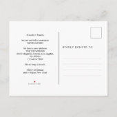 ミニマルエレガントリストフォトホリデー移動 案内ポストカード (裏面)