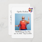 ミニマルエレガントリストフォト白黒祈りの言葉カード サンキューカード (正面/裏面)