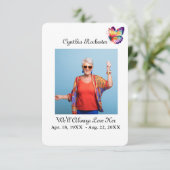 ミニマルエレガントリストフォト白黒祈りの言葉カード サンキューカード (スタンド正面)