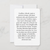 ミニマルエレガントリストフォト白黒祈りの言葉カード サンキューカード (裏面)