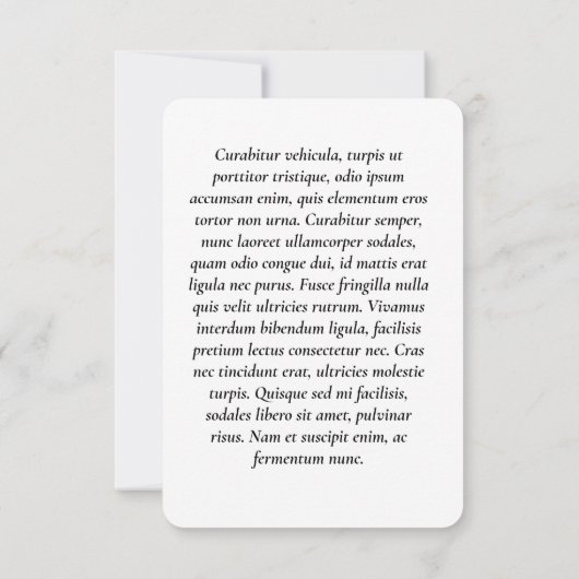 ミニマルエレガントリストフォト白黒祈りの言葉カード サンキューカード (裏面)