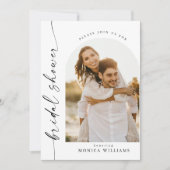 ミニマルエレガントリストフォト2 PHOTOブライダルシャワー 招待状 (正面)