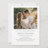 ミニマルエレガントリストフォト2 PHOTOブライダルシャワー 招待状 (裏面)