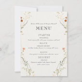 ミニマルエレガントリストフラワー結婚式招待状メニュー サンキューカード (正面)