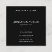 ミニマルエレガントリストブシンプルラックモダンテンプレート スクエア名刺 (裏面)