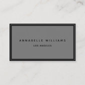 ミニマルエレガントリストブティックチャコールブラック 名刺 (正面)