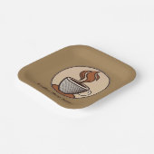 ミニマルエレガントリストブラウンコーヒーエスプレッソ店 ペーパープレート (傾斜あり)