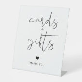 ミニマルエレガントリストブラックウェルカムブライダルシャワー 台座サイン (正面)