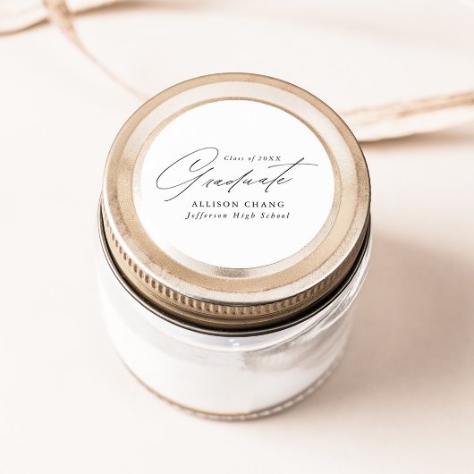 ミニマルエレガントリストブラックスクリプト卒業 ラウンドシール