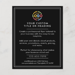 ミニマルエレガントリストブラックビジネスロゴプロモーション チラシ