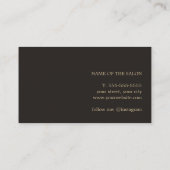 ミニマルエレガントリストブラックフェイク金ゴールド美容師 名刺 (裏面)
