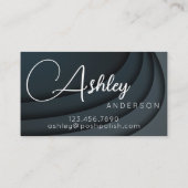 ミニマルエレガントリストブラックプロフェッショナルサロン 名刺 (裏面)