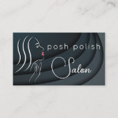 ミニマルエレガントリストブラックプロフェッショナルサロン 名刺 (正面)