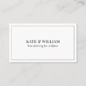 ミニマルエレガントリストブラックホワイトラグジュアリーブティック 名刺 (正面)