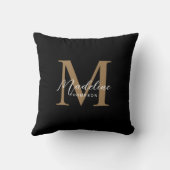 ミニマルエレガントリストブラックモノグラム クッション (裏面)