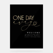 ミニマルエレガントリストブラックリハーサルディナーウェルカム アクリルサイン (正面)