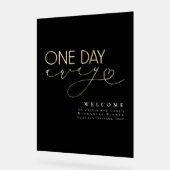 ミニマルエレガントリストブラックリハーサルディナーウェルカム アクリルサイン (傾斜)