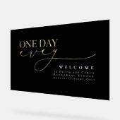 ミニマルエレガントリストブラックリハーサルディナーウェルカム アクリルサイン (傾斜)