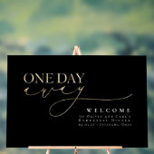 ミニマルエレガントリストブラックリハーサルディナーウェルカム アクリルサイン (ニュートラル)