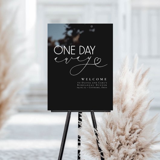 ミニマルエレガントリストブラックリハーサルディナーウェルカム アクリルサイン