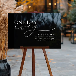 ミニマルエレガントリストブラックリハーサルディナーウェルカム アクリルサイン