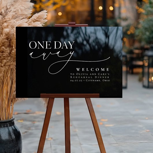ミニマルエレガントリストブラックリハーサルディナーウェルカム アクリルサイン