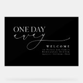 ミニマルエレガントリストブラックリハーサルディナーウェルカム アクリルサイン (正面)