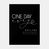 ミニマルエレガントリストブラックリハーサルディナーウェルカム アクリルサイン (正面)