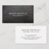 ミニマルエレガントリストブラックレザールックプロフェッショナル 名刺 (正面/裏面)