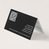 ミニマルエレガントリストブラック折り畳み名刺 名刺 (裏面)