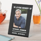 ミニマルエレガントリストブラック葬儀ウェルカムサイン 台座サイン (インサイチュ)