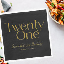 ミニマルエレガントリストブラック金ゴールド21歳の誕生日パーティー